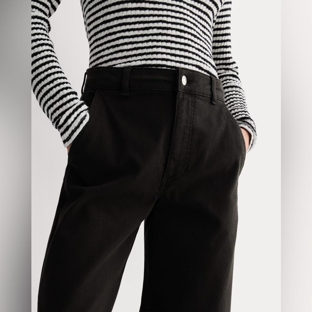Everlane Womens The Wide Leg Jean 27 Black Ankle Length High Rise Boho - Picture 5 of 14
